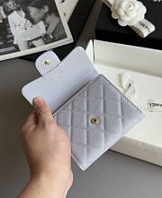 Colestore Chanel Caviar Quilted Flap Card Holder Gray 10.5x11.5x3cm - 4