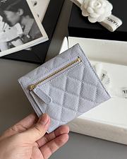 Colestore Chanel Caviar Quilted Flap Card Holder Gray 10.5x11.5x3cm - 2
