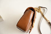 Colestore Gucci GG Marmont Mini Shoulder Bag in Brown Leather 22x13x6cm - 6