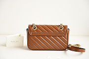 Colestore Gucci GG Marmont Mini Shoulder Bag in Brown Leather 22x13x6cm - 4