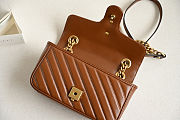 Colestore Gucci GG Marmont Mini Shoulder Bag in Brown Leather 22x13x6cm - 3