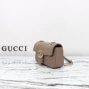 Colestore Gucci GG Marmont Mini Shoulder Bag in Taupe Leather 22x13x6cm - 6