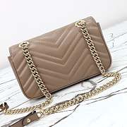 Colestore Gucci GG Marmont Mini Shoulder Bag in Taupe Leather 22x13x6cm - 4