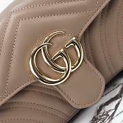 Colestore Gucci GG Marmont Mini Shoulder Bag in Taupe Leather 22x13x6cm - 2