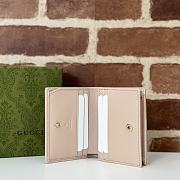 Colestore Gucci GG Marmont Mini Wallet in Pale Pink Leather 11x8x2.5cm - 6