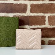 Colestore Gucci GG Marmont Mini Wallet in Pale Pink Leather 11x8x2.5cm - 5