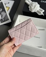 Colestore Chanel Caviar Quilted Flap Card Holder Wallet Pink x Gold Hardware 7.5x11.2cm - 4