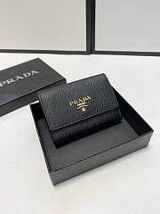 Colestore Prada Logo Plaque Wallet Black 10x7cm - 1