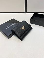 Colestore Prada Logo Plaque Wallet Black 10x7cm - 6