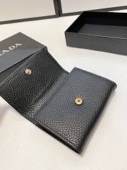 Colestore Prada Logo Plaque Wallet Black 10x7cm - 5