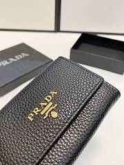 Colestore Prada Logo Plaque Wallet Black 10x7cm - 2