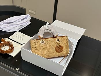Colestore Dior Lady D-joy Handbag Lady DR Straw Bag 26cm