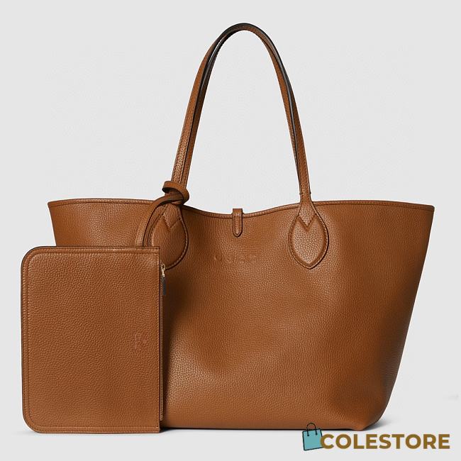 Colestore Gucci Totissima Large Reversible Tote Bag in Brown Leather 30(50)x27x23cm - 1