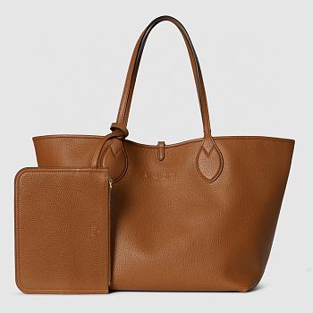 Colestore Gucci Totissima Large Reversible Tote Bag in Brown Leather 30(50)x27x23cm