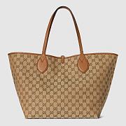 Colestore Gucci Totissima Large Reversible Tote Bag in Brown Leather 30(50)x27x23cm - 4