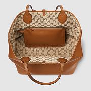 Colestore Gucci Totissima Large Reversible Tote Bag in Brown Leather 30(50)x27x23cm - 3