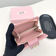 Colestore Miu Miu Matelassé Leather Small Wallet Pink 13.5x9.5x3.5cm - 6