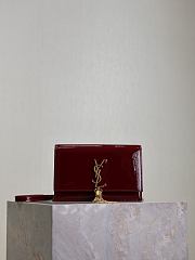 Colestore YSL Cassandre Kate Tassel Leather Wallet On Chain Wine Red 19x12.5x4cm - 1