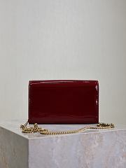 Colestore YSL Saint Laurent Portemonnaie In Kuvertform Mit Cassandre Wine Red 19x12x4cm - 6