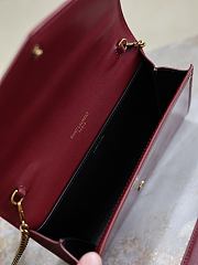 Colestore YSL Saint Laurent Portemonnaie In Kuvertform Mit Cassandre Wine Red 19x12x4cm - 4