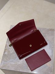 Colestore YSL Saint Laurent Portemonnaie In Kuvertform Mit Cassandre Wine Red 19x12x4cm - 3