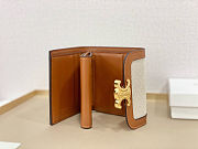 Colestore Celine Small Flap Wallet Triomphe In Textile And Calfskin 11x10x5cm - 6