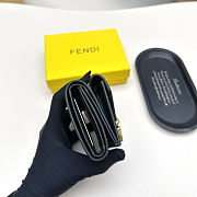 Colestore Fendi FF Diamond Wallet Leather Black 11x9x3cm - 6