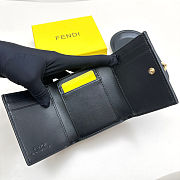 Colestore Fendi FF Diamond Wallet Leather Black 11x9x3cm - 3