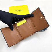 Colestore Fendi FF Diamond Wallet Leather Caramel 11x9x3cm - 4