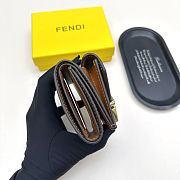 Colestore Fendi FF Diamond Wallet Leather Caramel 11x9x3cm - 3