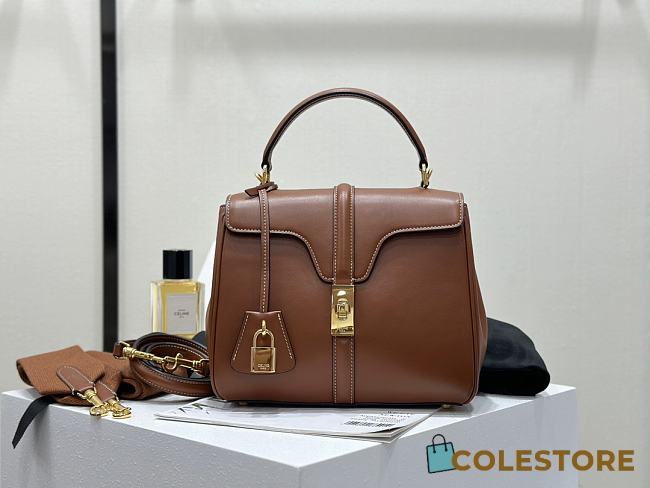 Colestore Celine Classique 16 Bag In Natural Calfskin Tan 23x18x10cm - 1
