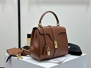 Colestore Celine Classique 16 Bag In Natural Calfskin Tan 23x18x10cm - 3