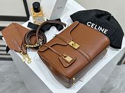 Colestore Celine Classique 16 Bag In Natural Calfskin Tan 23x18x10cm - 4