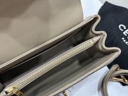 Colestore Celine Classique 16 Bag In Natural Calfskin Light Stone 23x18x10cm - 6