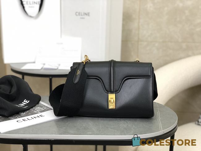 Colestore Celine Teen Soft 16 in Smooth Calfskin Black 23x15x9cm - 1