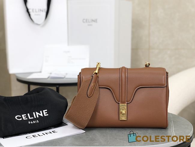Colestore Celine Teen Soft 16 in Smooth Calfskin Tan 23x15x9cm - 1