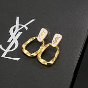 Colestore YSL Vintage Yves Saint Laurent 925 Silver Gold Plated Stud Earrings - 2