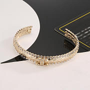 Colestore Chanel Crystal Manchette CC Gold Cuff Bracelet - Gold - 5