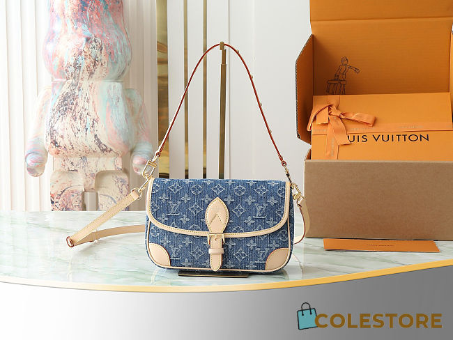 Colestore Louis Vuitton Diane Denim Blue M13070 25x9x15cm - 1