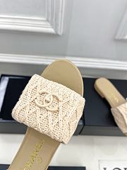 Colestore Chanel Flat Mule Natural Raffia  - 6