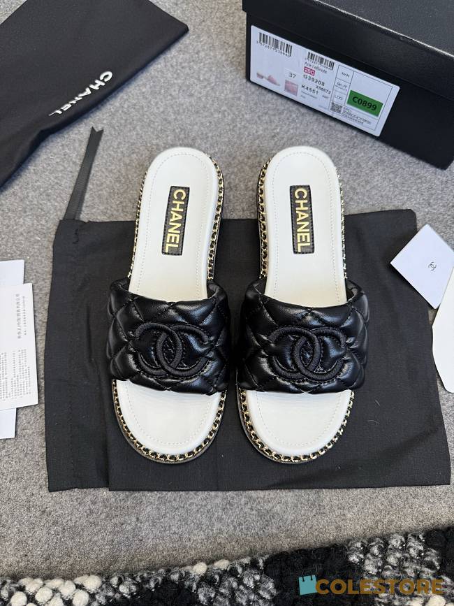 Colestore Chanel Black Sandals - 1