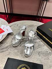Colestore Christian Louboutin Women's Sliver Patent Leather Ankle-Strap Pumps - 1