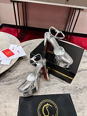 Colestore Christian Louboutin Women's Sliver Patent Leather Ankle-Strap Pumps - 3