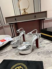 Colestore Christian Louboutin Women's Sliver Patent Leather Ankle-Strap Pumps - 2