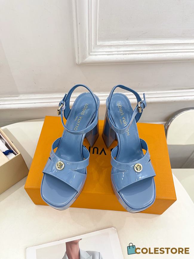 Colestore Louis Vuitton V-shaped High Heel Platform Sandals  - 1