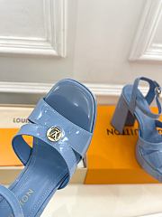Colestore Louis Vuitton V-shaped High Heel Platform Sandals  - 5