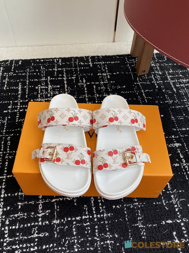 LV x TM Bom Dia Flat Comfort Mules White  - 1