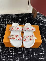 LV x TM Bom Dia Flat Comfort Mules White  - 1
