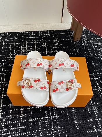 LV x TM Bom Dia Flat Comfort Mules White 