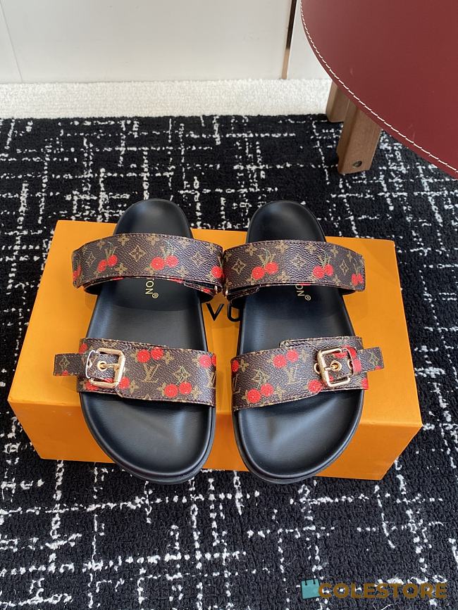 Colestore Louis Vuitton LV x TM Bom Dia Flat Comfort Mules Black - 1
